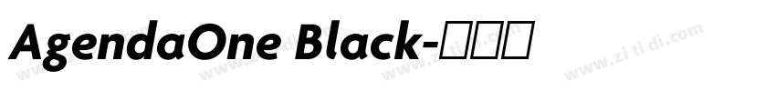 AgendaOne Black字体转换